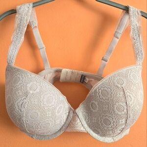 Aerie Molded Cup Lace Bra - 34DD - Ivory